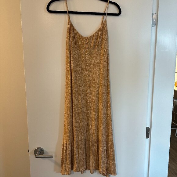 Orange/Tan Midi Dress - Picture 1 of 5